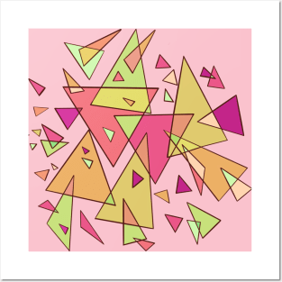 Triangle pink Posters and Art